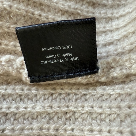 Jenni Kayne Fisherman’s Sweater in Oatmeal Cashmere 100% in XS - Picture 7 of 9